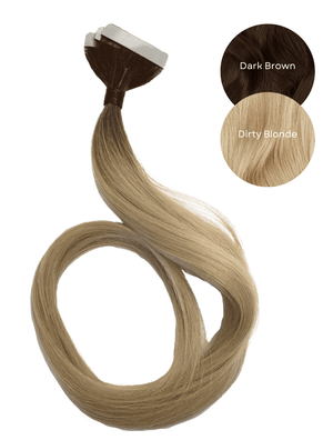 Rooted (Dark Brown #2 to Dirty Blonde #19C) Invisible Tape 20" (25g) (backorder, early June)