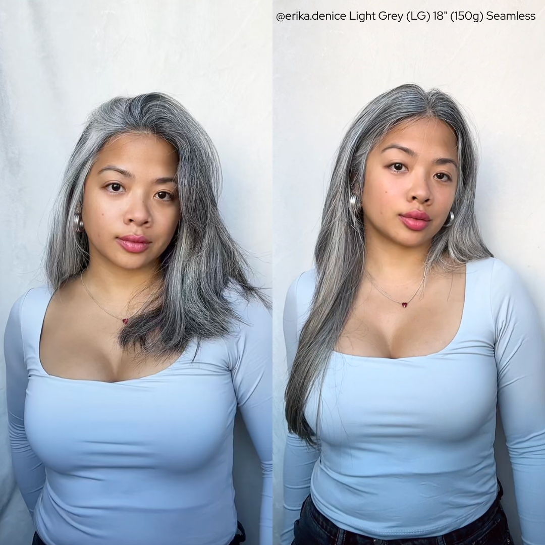 Hair Extensions for Grey and Silver Hair: Blending Naturally Without Dyeing Down