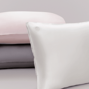 White Silk Pillowcase (Queen) + Scrunchies