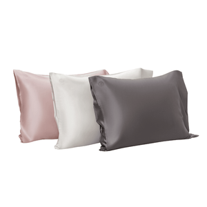 Dark Grey Silk Pillowcase (Queen) + Scrunchies