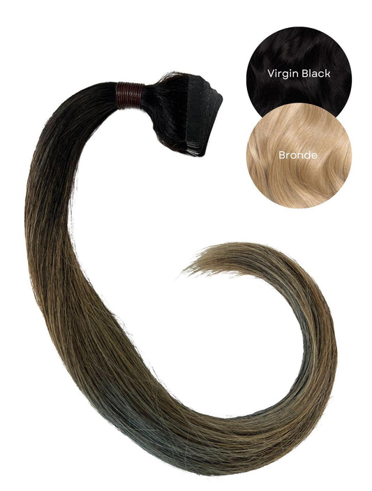 Balayage Virgin Black (#1A) to Bronde (#15C) Tape (50g) - 20"