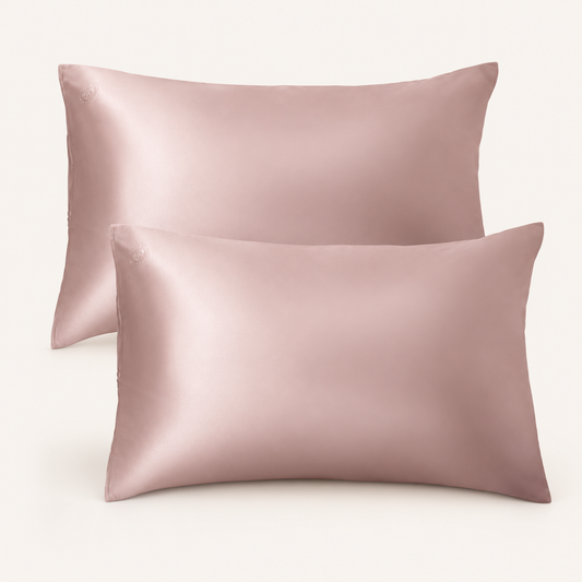 (2 Pack) Pink Satin Queen Pillowcase — refreshed product image