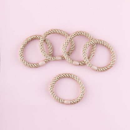 Blonde No-Tug Hair Ties (5 Ties)