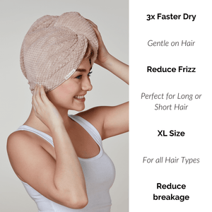 Hair Drying Towel + Detangle Brush