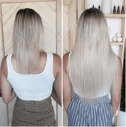 Rooted Espresso (#1C) to White Blonde (#60B) 100g Weft