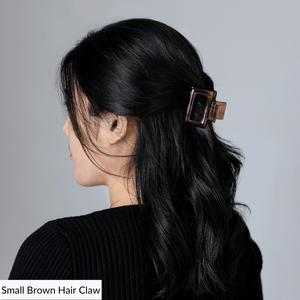 (5 Pack) Small Brown Hair Claw